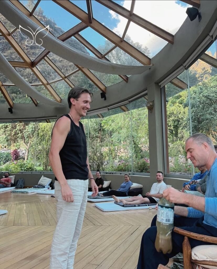 Indigenous Shipibo shaman preparing for a 6-day sacred plant medicine ceremony in Miami, Florida.