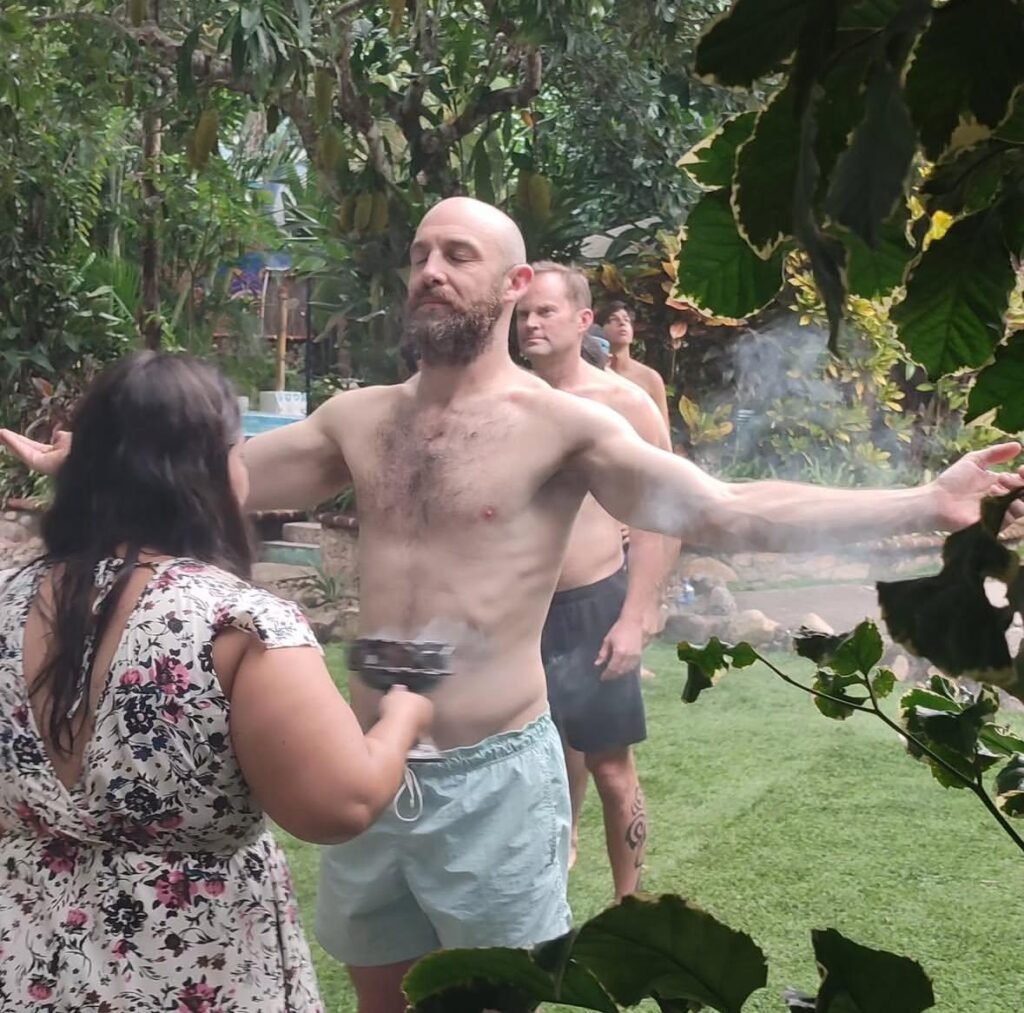 Tropical gardens and meditation paths at Patch of Heaven Sanctuary, the home of Ayahuasca Miami.